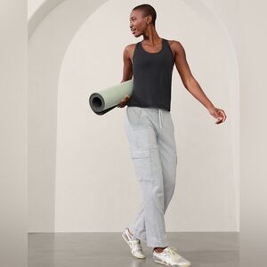 Athleta With Ease Twist Back Tank NEW small Blank Sand